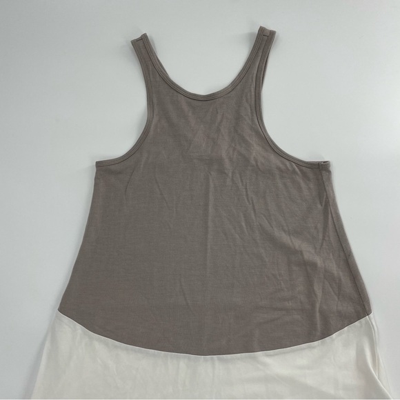 LOLE Colorblock Grey and White Asymetric Hem Tank Top NWOT - Picture 4 of 11